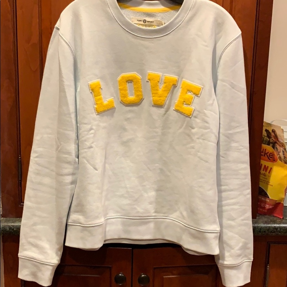 Tory Burch /soul cycle LOVE sweatshirt
